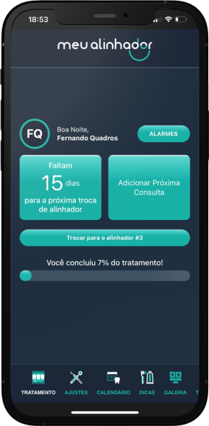 Monitore o seu tratamento em uma só tela