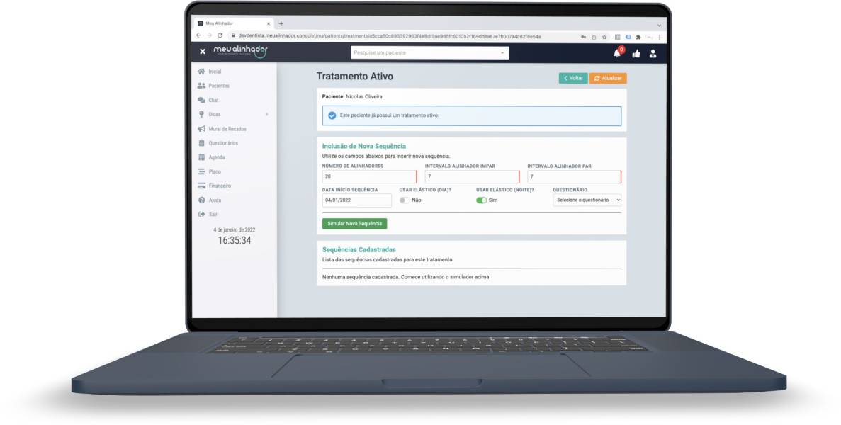 Gere sequências e entregue alinhadores de forma ainda mais fácil.